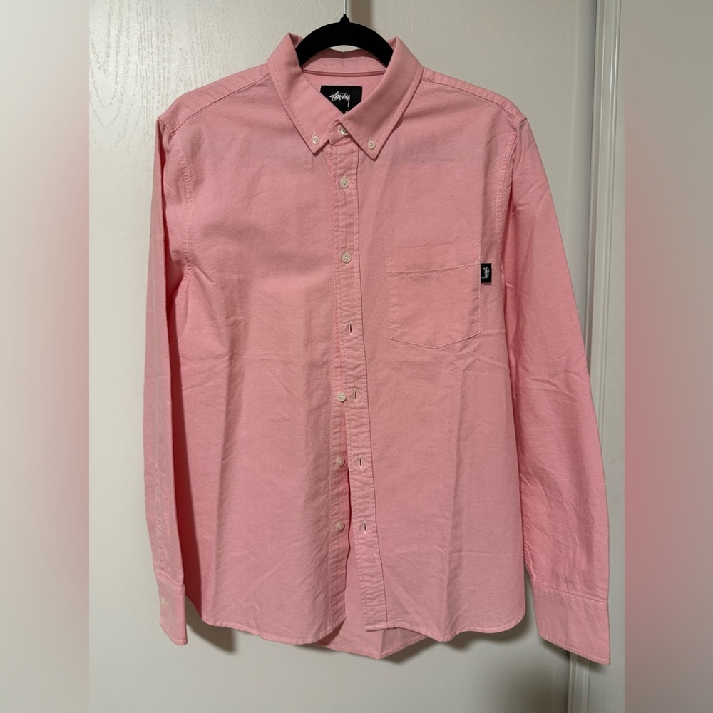 Stussy Frank Oxford Pink Shirt size SM NWOT